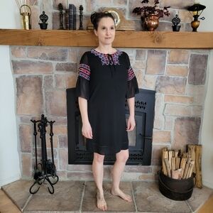 🍄 50% OFF - Black Embroided Dress